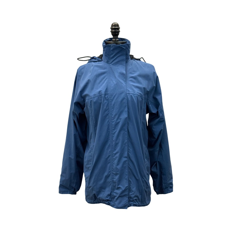 Burberrys Golf Windbreaker Jacket Womens XS Blue‎ Excellent Hooded Full Zip